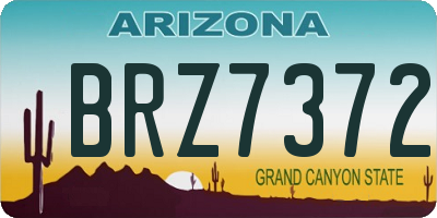 AZ license plate BRZ7372
