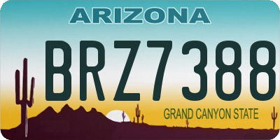 AZ license plate BRZ7388