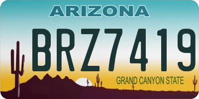 AZ license plate BRZ7419