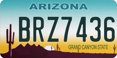 AZ license plate BRZ7436