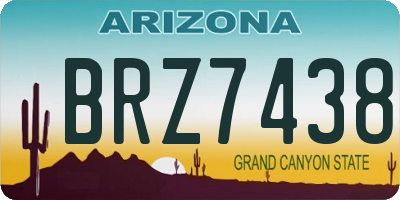 AZ license plate BRZ7438