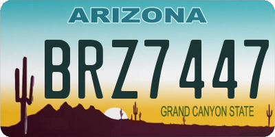 AZ license plate BRZ7447