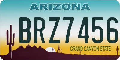 AZ license plate BRZ7456