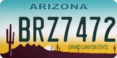 AZ license plate BRZ7472