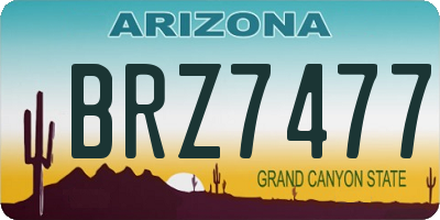 AZ license plate BRZ7477