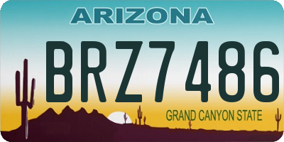 AZ license plate BRZ7486