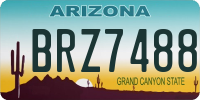 AZ license plate BRZ7488