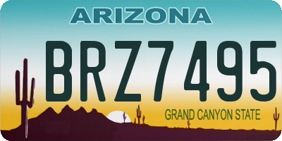 AZ license plate BRZ7495