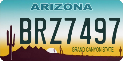 AZ license plate BRZ7497