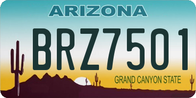AZ license plate BRZ7501
