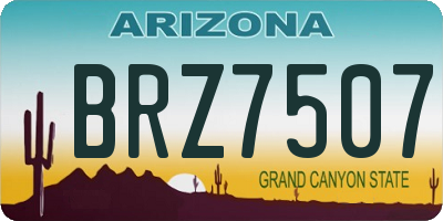 AZ license plate BRZ7507