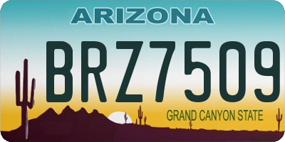 AZ license plate BRZ7509