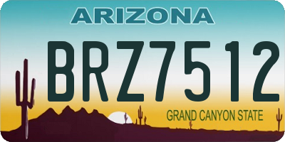 AZ license plate BRZ7512