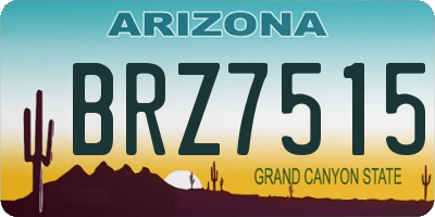 AZ license plate BRZ7515