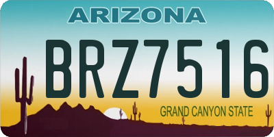 AZ license plate BRZ7516