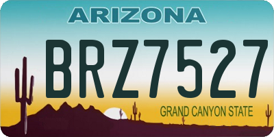 AZ license plate BRZ7527