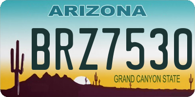 AZ license plate BRZ7530