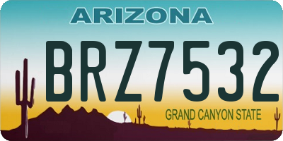 AZ license plate BRZ7532