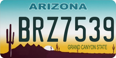 AZ license plate BRZ7539