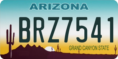 AZ license plate BRZ7541