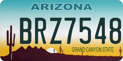 AZ license plate BRZ7548