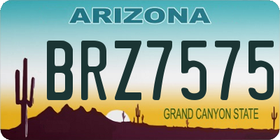 AZ license plate BRZ7575