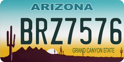 AZ license plate BRZ7576