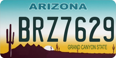 AZ license plate BRZ7629