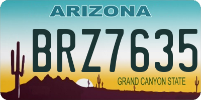 AZ license plate BRZ7635