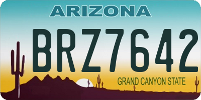 AZ license plate BRZ7642