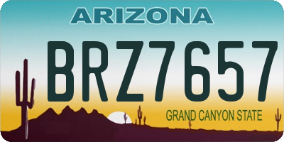 AZ license plate BRZ7657