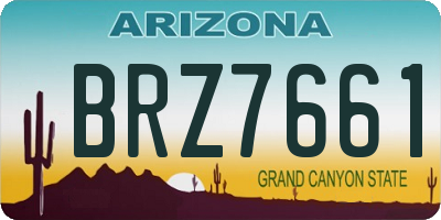 AZ license plate BRZ7661