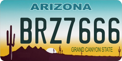 AZ license plate BRZ7666