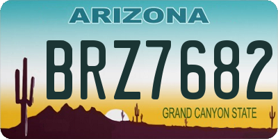 AZ license plate BRZ7682