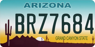 AZ license plate BRZ7684