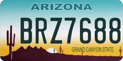 AZ license plate BRZ7688