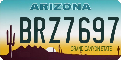 AZ license plate BRZ7697