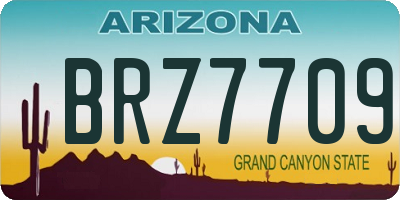 AZ license plate BRZ7709