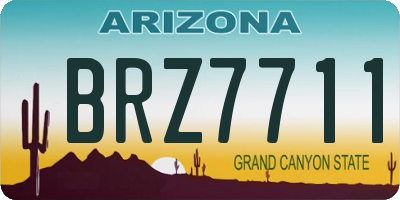 AZ license plate BRZ7711