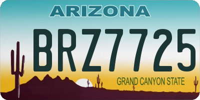 AZ license plate BRZ7725