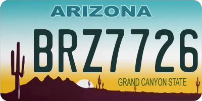 AZ license plate BRZ7726