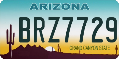 AZ license plate BRZ7729