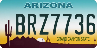 AZ license plate BRZ7736