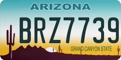AZ license plate BRZ7739
