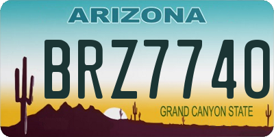 AZ license plate BRZ7740
