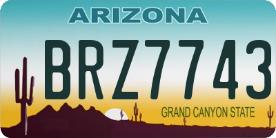 AZ license plate BRZ7743