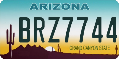 AZ license plate BRZ7744