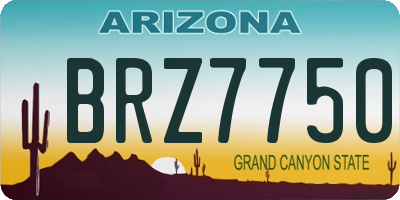 AZ license plate BRZ7750