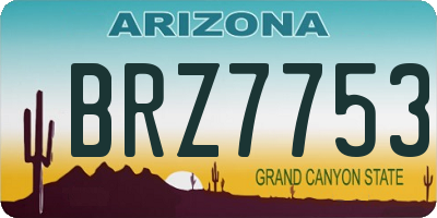 AZ license plate BRZ7753