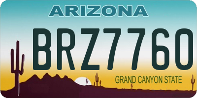 AZ license plate BRZ7760